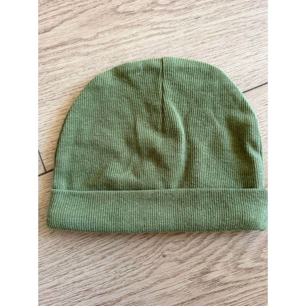 Petit Lem Mini Threads Olive Green Ribbed Knit Cuffed Beanie Hat 12M 25FFW29E01